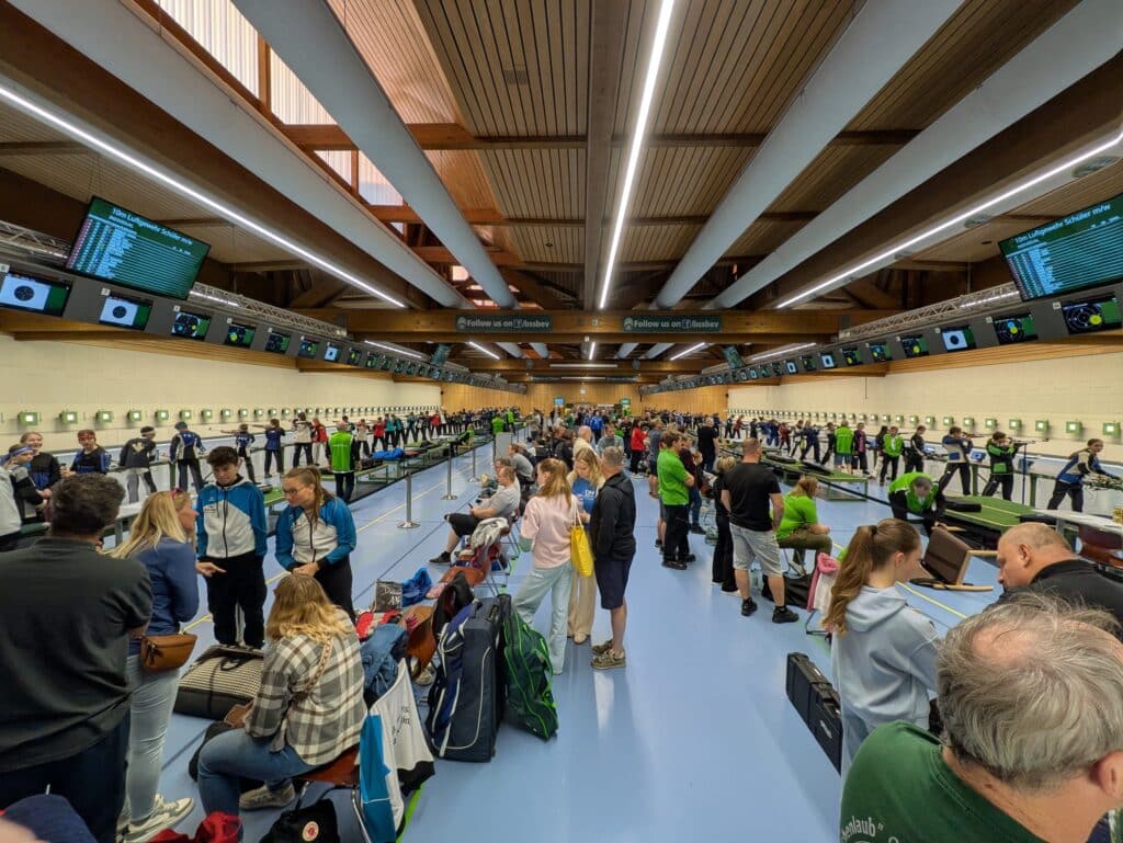 Überblick über den Schießstand der Olympia Schießanlage in Garching-Hochbrück